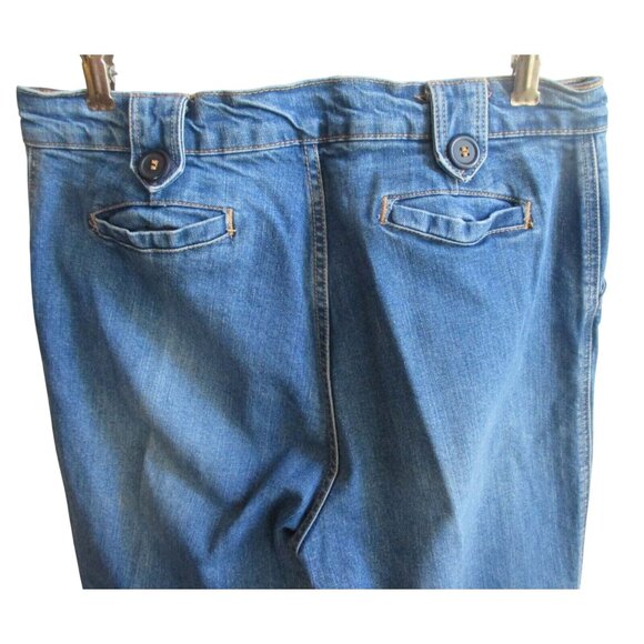 12 32x32  Womens Denim Jeans Arrowhead Loops Rancher Wife Vtg 80s ZENA INDIGO - Picture 5 of 6